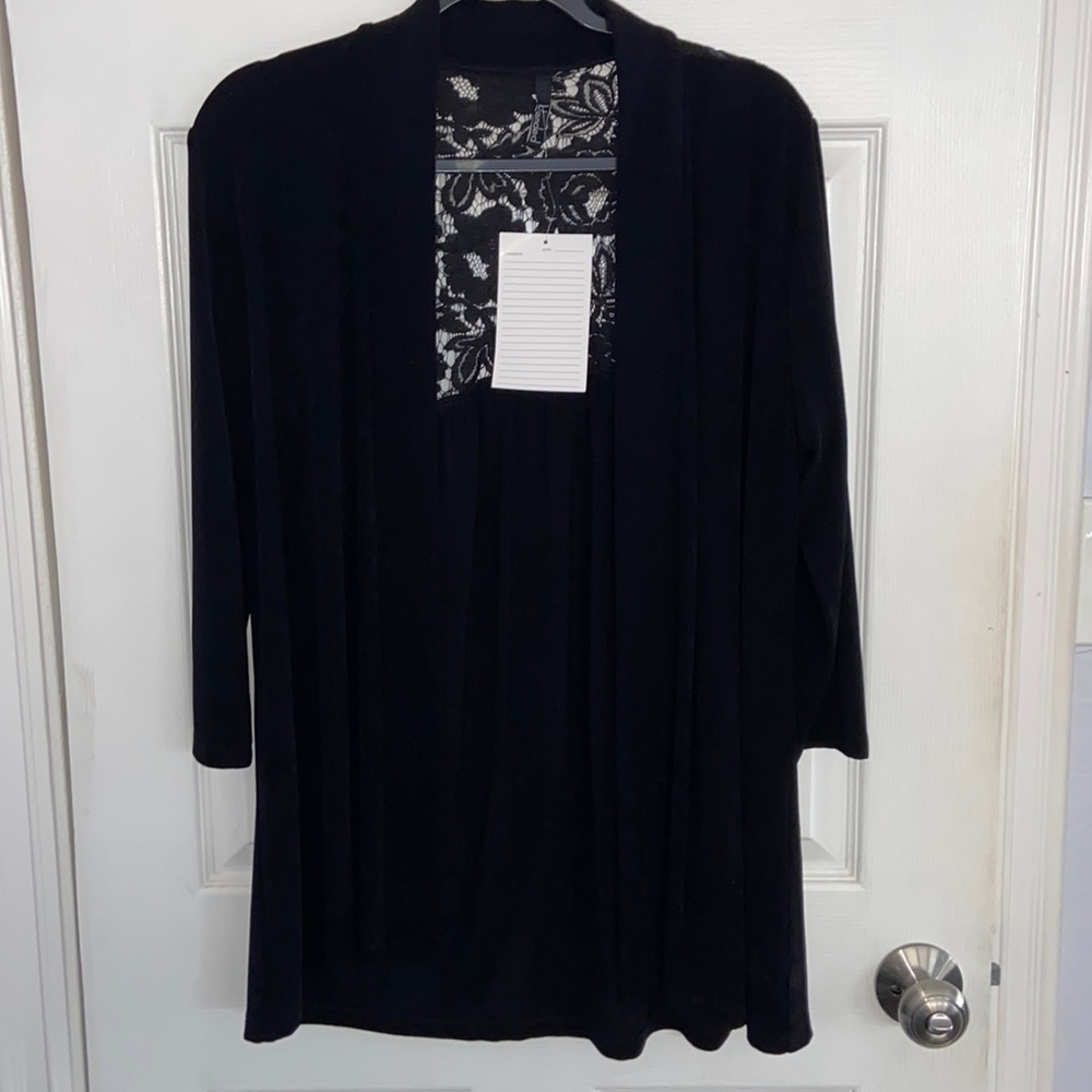 Lace trim sweater